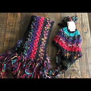 Steve Madden Colorful Chenille Hat and Scarf